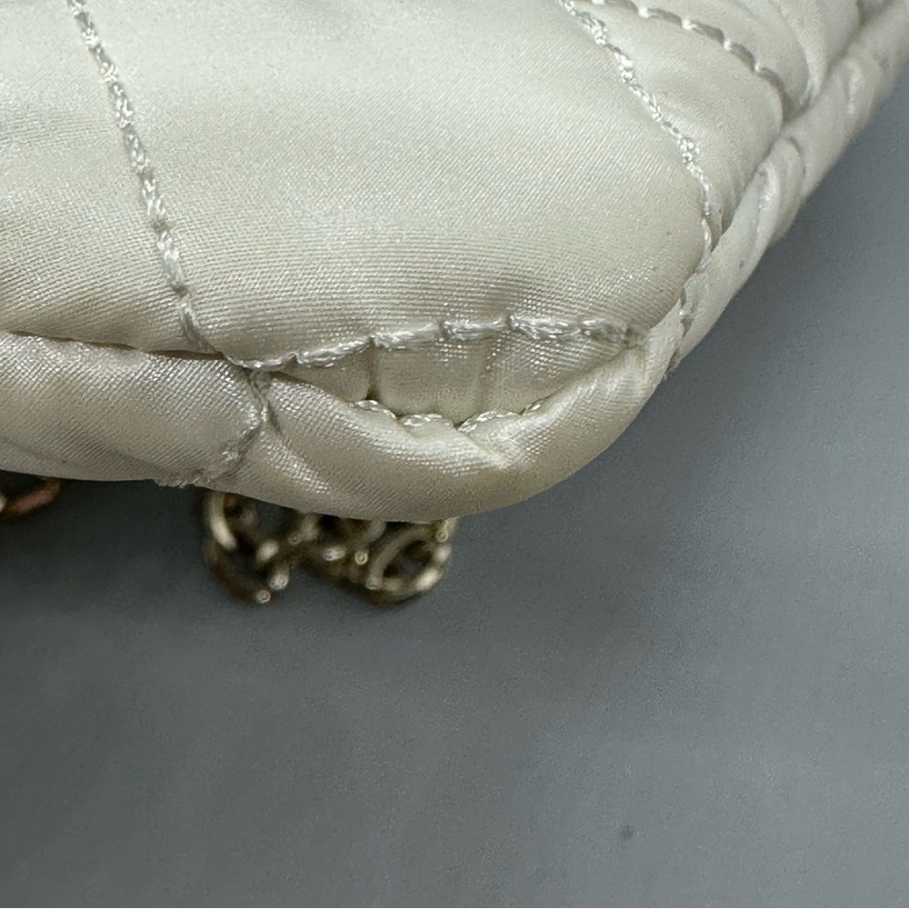MZ Wallace Quilted Crossbody Bag in Ivory with Gold Chain - Picture 7 of 14